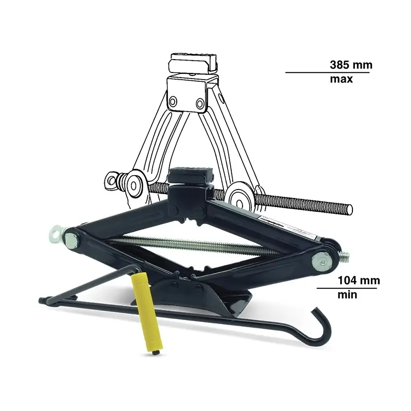 Домкрат ромбический AVS JA-1500R, 1,5т, 104-385мм с резиновой опорой + сумка в комплекте