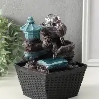Фонтан настольный с подсветкой &laquo;Китайский дом на скале&raquo;, 18.5&times;13&times;13 см