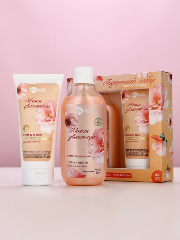 Подарочный набор Подарочный набор "Нежность и забота", гель для душа,300 мл и крем для тела,200 мл