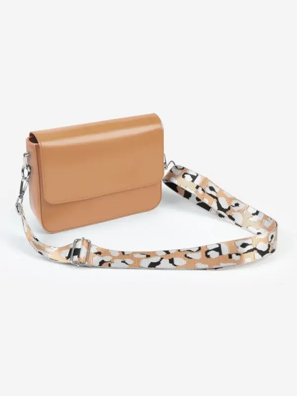 Ручка для сумки &laquo;Леопард&raquo;, стропа, с карабинами, 140&plusmn;1&times;3.8 см, разноцветная