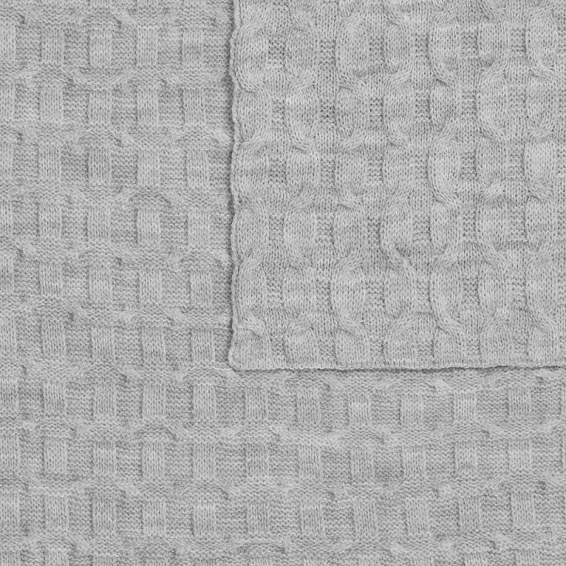 Плед Braidera, серебристо-серый меланж Плед Braidera, серебристо-серый меланж