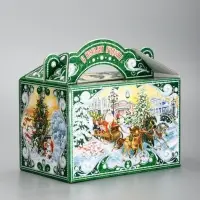 Подарочная новогодняя коробка "Чудо-тройка", Чемоданчик средний 20×12×19 см 10653025