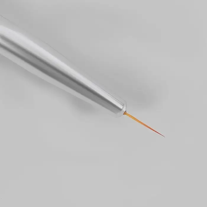 Кисть для наращивания и дизайна ногтей, двусторонняя, лепесток/точечная, 18.5 см, чёрная