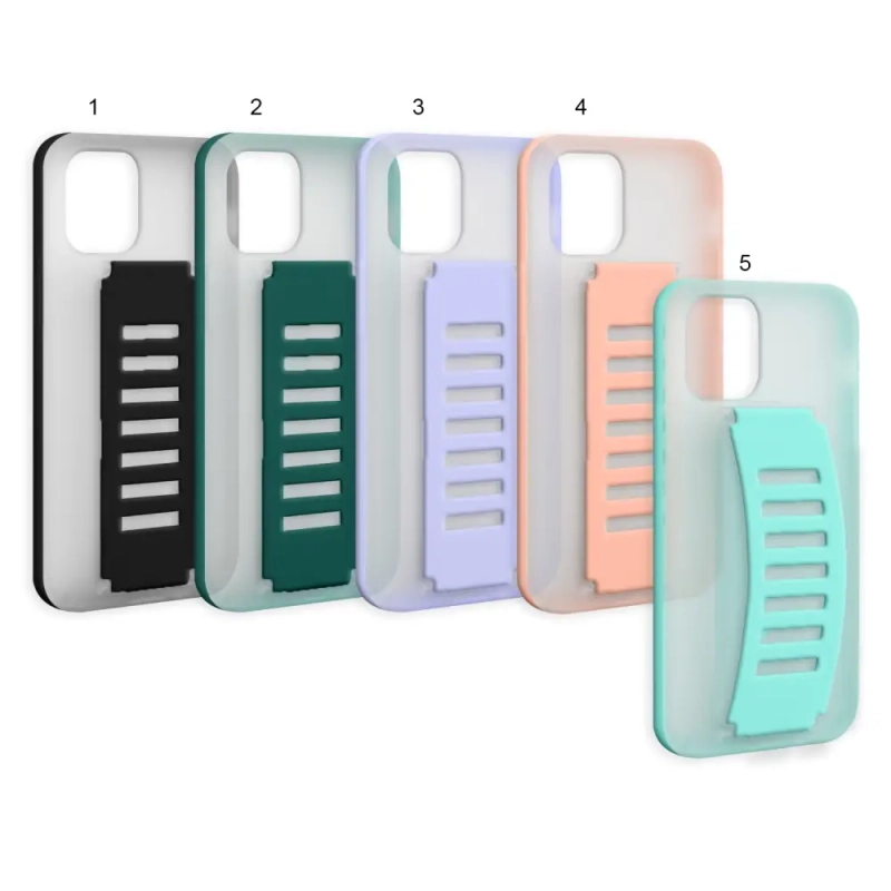 Чехол IPh 12 Mini с ремешком прозрачный