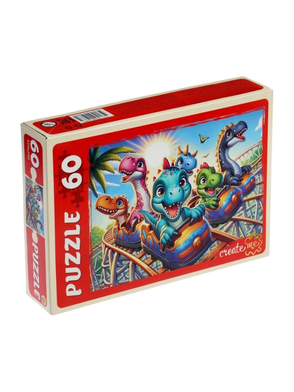 Пазл 60 эл. "Динозавры на аттракционе" УК60-1983
