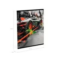 Тетрадь 24 листа в клетку ErichKrause Adrenaline Speed, обложка мелованный картон, блок офсет 100% белизна, МИКС