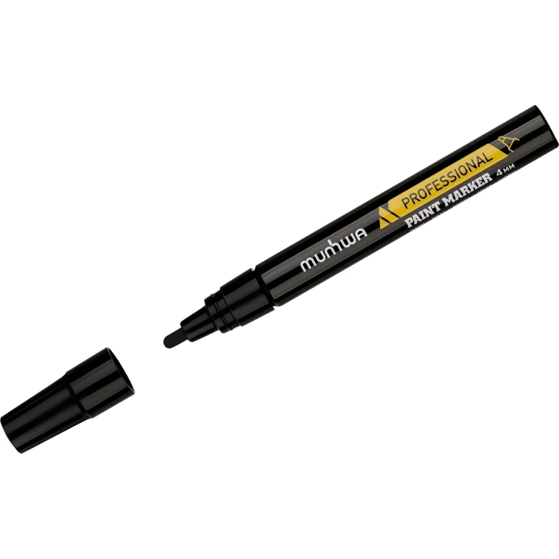 Маркер -краска MunHwa Professional Paint Marker черная, 4мм, нитро-основа