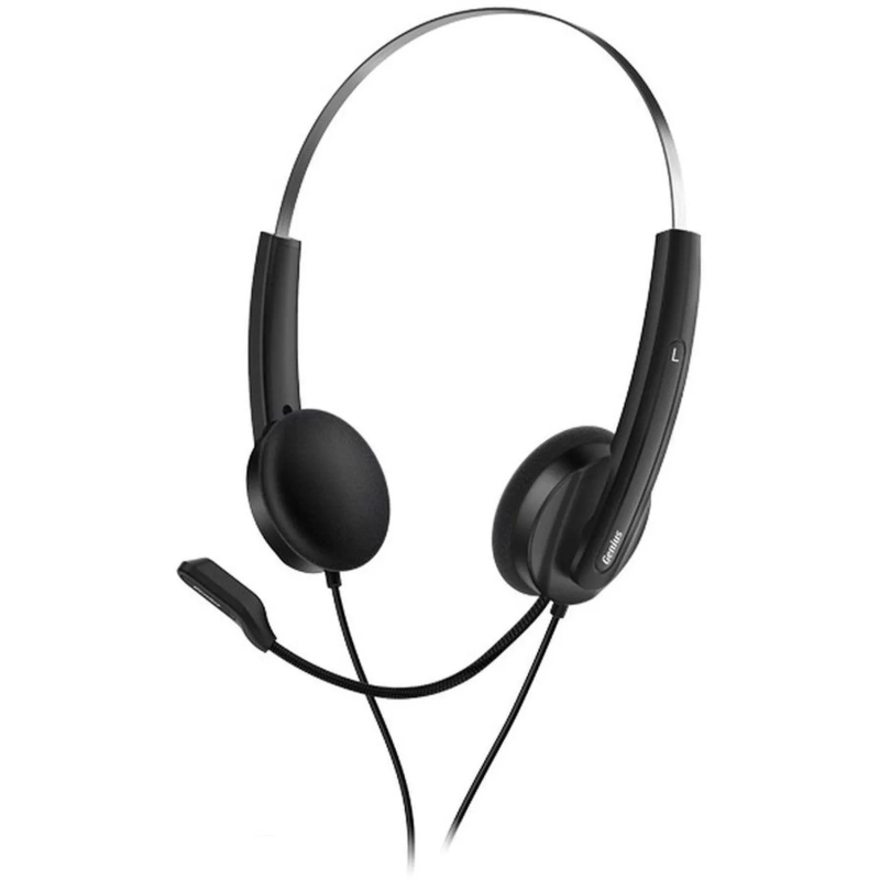 Гарнитура компьютерная Genius HS-220U,&nbsp; кабель 2.4м., черный