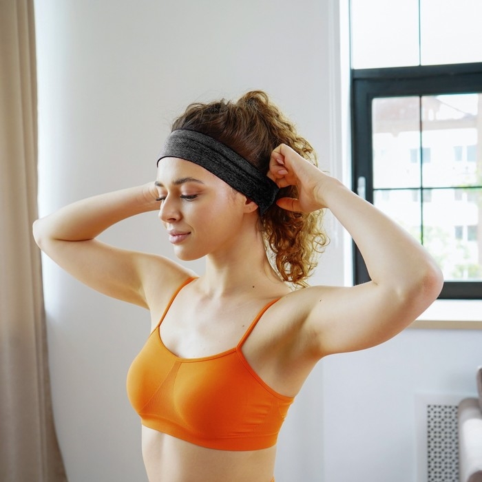 Повязка на голову ONLYTOP, цвет чёрный Повязка на голову ONLYTOP, цвет чёрный