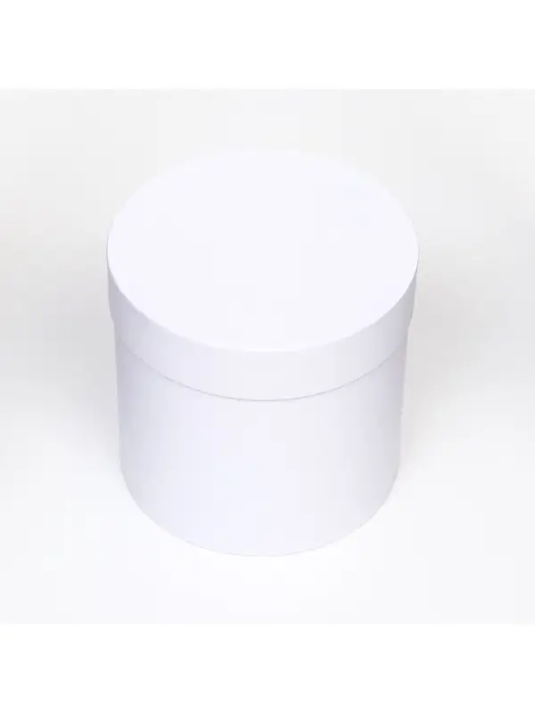 Коробка подарочная круглая, шляпная, белая, 13&times;13 см