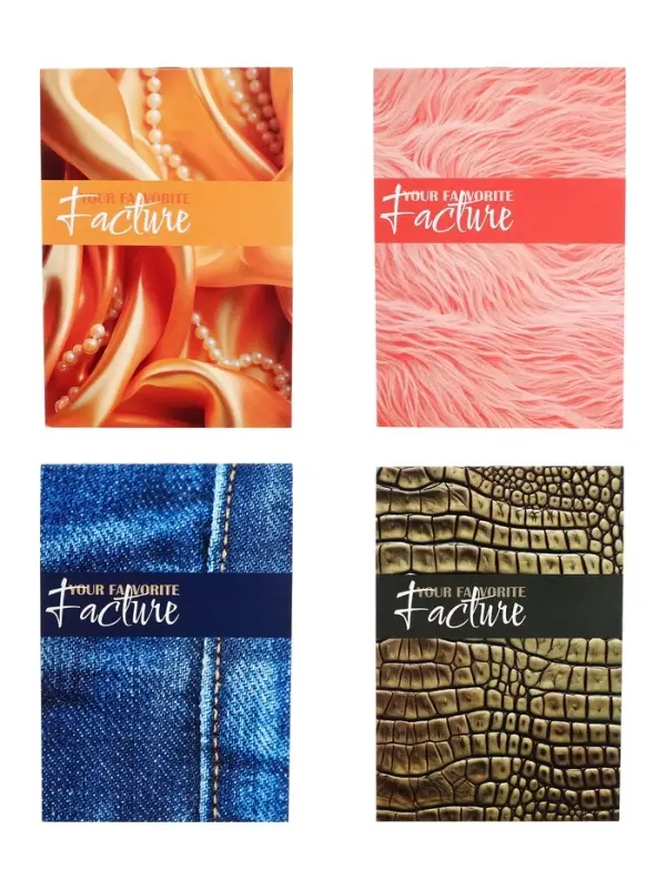 Блокнот А6, 24 листа в клетку на скрепке "Фактура-1", обложка мелованный картон, МИКС