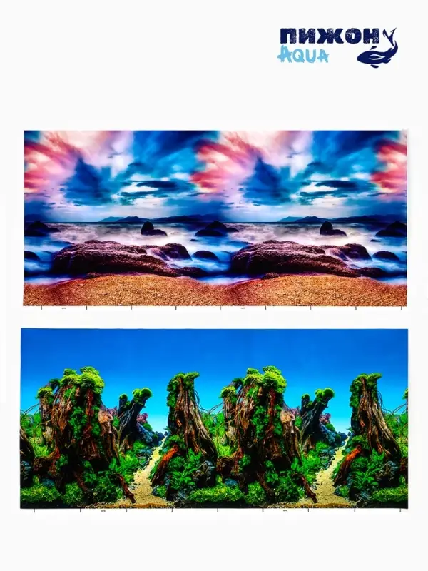 Фон для аквариума и террариума, 40&times;75 см, двухсторонний