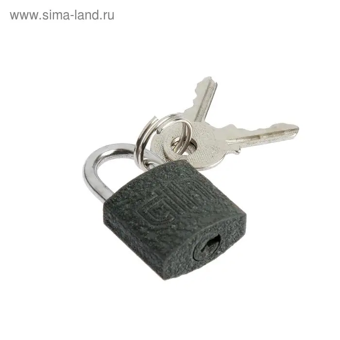 Замок навесной, тип 10, 20×35 мм, 2 ключа
