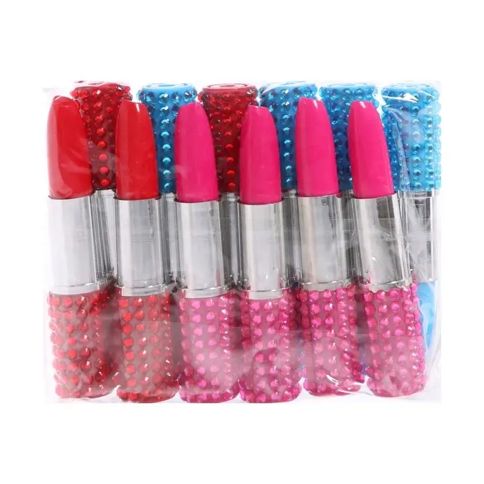 Ручка - прикол шариковая Calligrata «Помада», со стразами, МИКС