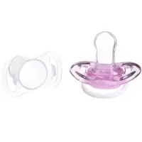 Соска - пустышка силиконовая ортодонтическая M&B, от 6 мес., с колпачком, фиолетовый