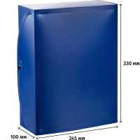 Короб архивный на кнопке Attache 100 мм пластик, синий