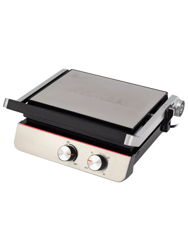 Электрогриль HYG-5047 2200Вт серебристый Электрогриль HYG-5047 2200Вт серебристый