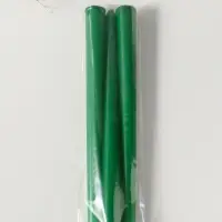 Набор свечей античных 25 см, 3 шт., 58 г, 7 ч, зелёный