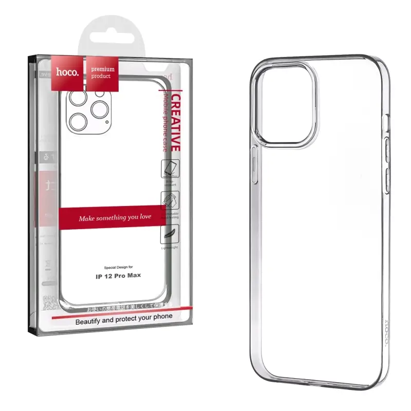 Чехол iPh 12 Pro Max (6.7) Hoco TPU прозрачный