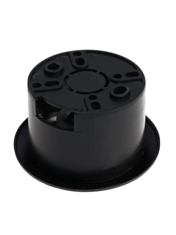 Встраиваемый светильник для лестницы, IP65, 3 Вт, 6500К, 65&times;65 мм, круглый, чёрный, свечение холодное белое