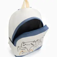 Рюкзак школьный на молнии, с карманами, с рисунком, размер 30&times;14&times;43 см, синий