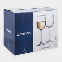 Бокалы для вина Luminarc Allegresse, 300 мл, стекло, наборы 6 шт., стекло, прозрачные