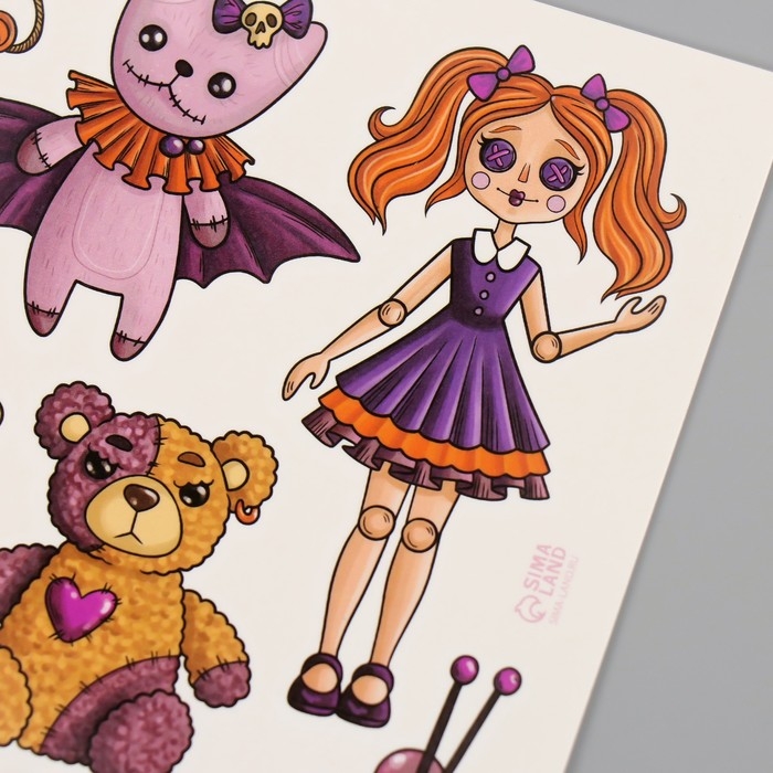 Татуировка на тело цветная Татуировка на тело цветная "Игрушки" 10х10 см