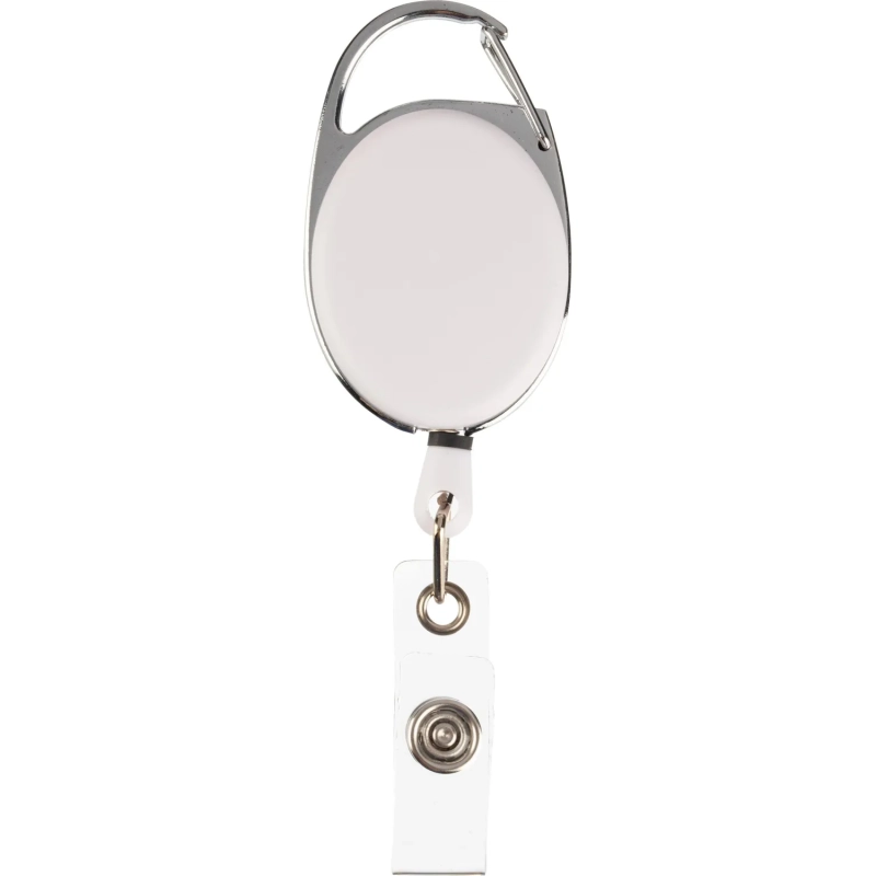 Держатель для бейджа Комус с рулеткой белый (без бейджа) 1шт