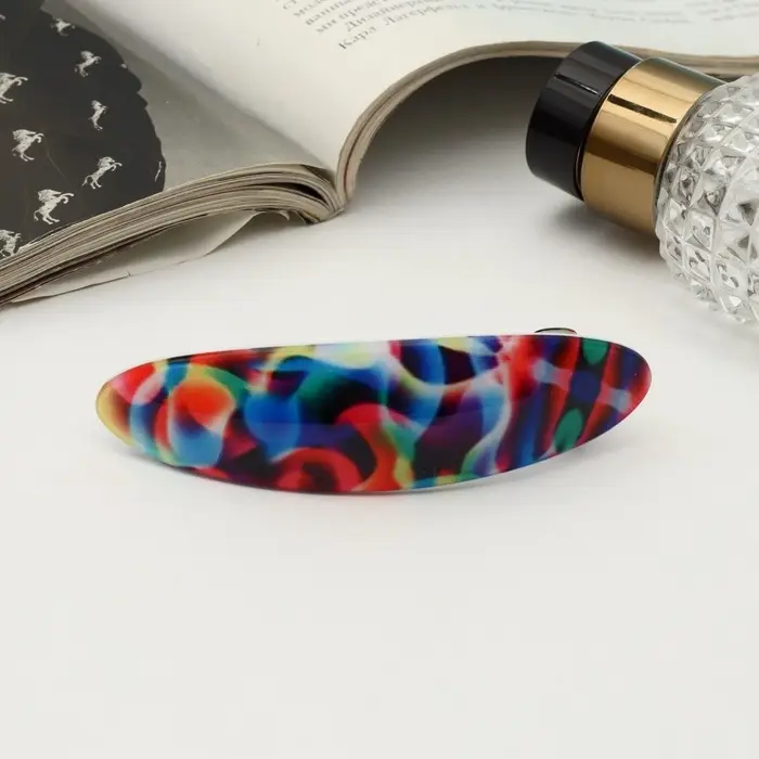 Заколка - автомат для волос «Шарлиз», абстракция, 9 см, МИКС Заколка - автомат для волос «Шарлиз», абстракция, 9 см, МИКС