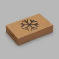 Коробка складная Снежинка крафт 20 х 12 х 4 см (фас 20шт)