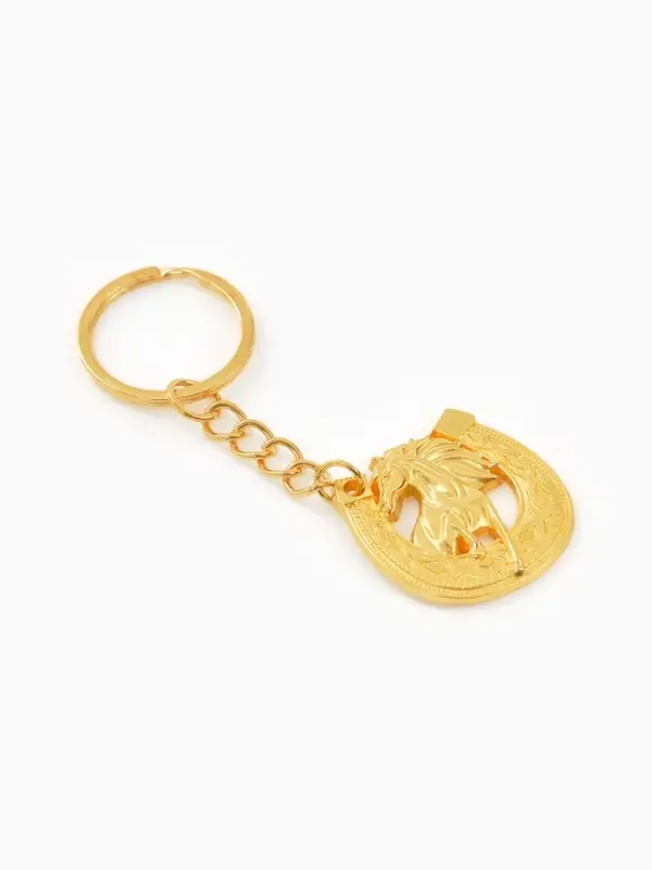 Брелок новогодний «Подкова», зол, 3 х 8 см