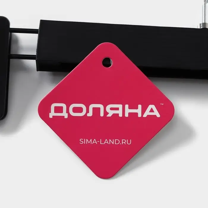 Вешалка для брюк и юбок с зажимами Доляна, 30×17 см, цвет чёрный Вешалка для брюк и юбок с зажимами Доляна, 30×17 см, цвет чёрный