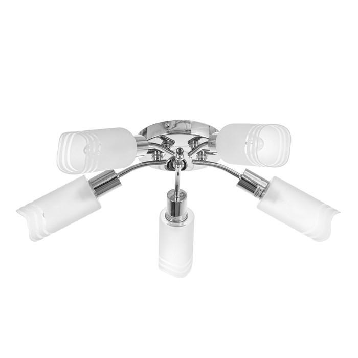 Люстра потолочная Адель 5х40Вт Е14 Хром 52x52x19 см Люстра потолочная Адель 5х40Вт Е14 Хром 52x52x19 см