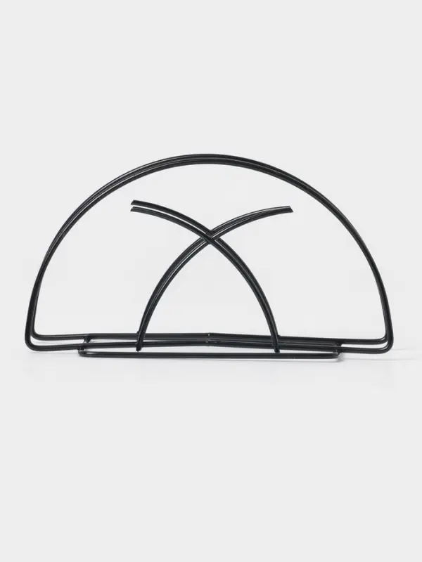 Салфетница Доляна &laquo;Лилия&raquo;, 13.5&times;6&times;7 см, чёрная