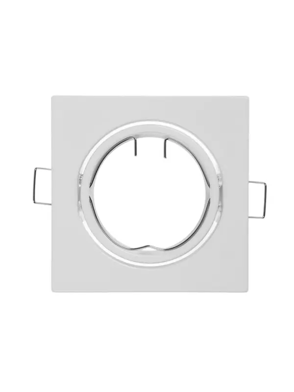 Светильник встраиваемый под лампу MR-16, поворотный, квадратный, металлический, белый