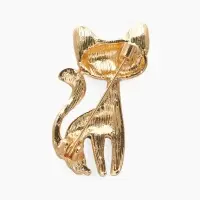 Брошь &laquo;Кошка&raquo;, расписная, цветная в золоте