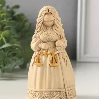 Фигурка гипс &laquo;Берегиня Судебница&raquo;, 13.5&times;7&times;6 см, слоновая кость