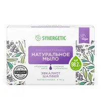 Натуральное туалетное мыло Synergetic &laquo;Эвкалипт и шалфей&raquo;, гипоаллергенное, 90 г