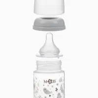 Бутылочка для кормления M&B, ШГ &Oslash;50 мм, +0мес., 180 мл., набор 2 шт. в кор.