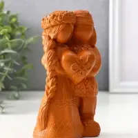 Фигура «Оберег неразлучники», 14×8×5.5 см, красная глина
