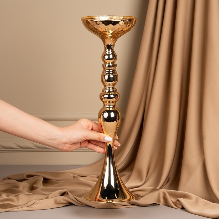 Подсвечник металл на 1 свечу «Ричард» цвет золото 12.5 х 12.5 х 44 см Подсвечник металл на 1 свечу «Ричард» цвет золото 12.5 х 12.5 х 44 см