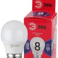 Лампа светодиодная LED 8 Вт 640Лм 6500К шар холодный E27 220-240В LED P45-8W-865-E27 Red Line