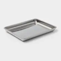 Противень, 50&times;40 см, h=4 см, AISI 410, толщина 0.4 мм, нержавеющая сталь, хромированный