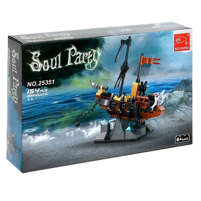 Конструктор Пираты «Фрегат на рифе», 154 детали Конструктор Пираты «Фрегат на рифе», 154 детали