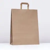 Пакет бумажный крафт, плоская ручка 35&times;15&times;45 см, 90 г/м&sup2;