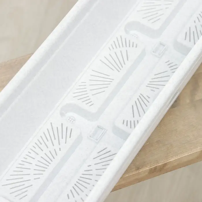 Ящик для цветов балконный с поддоном, 60 см, цвет мраморный