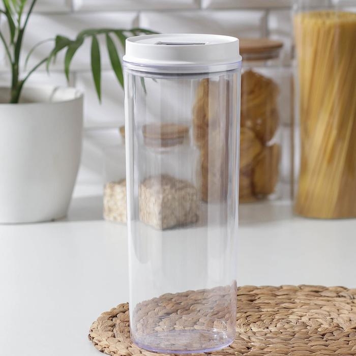 Банка пластиковая для сыпучих продуктов с мерной ложкой, 800 мл, 13,5×10×15 см, цвет МИКС Банка пластиковая для сыпучих продуктов с мерной ложкой, 800 мл, 13,5×10×15 см, цвет МИКС