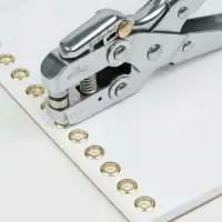 Люверсы (заклепки) к дыроколу, 200 штук, на 20 листов, металлические, d=4.8 мм, длина ножки 4.6 мм