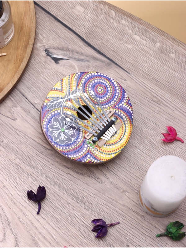 Сувенирный музыкальный инструмент "Калимба" кокос, 15х15х7 см