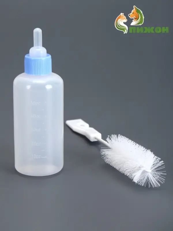 Набор для вскармливания щенков и котят (бутылка 60 мл, соска и ершик)